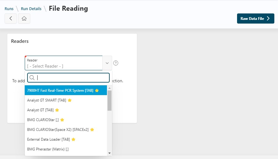 Add a reader to your run Add a reader to your run